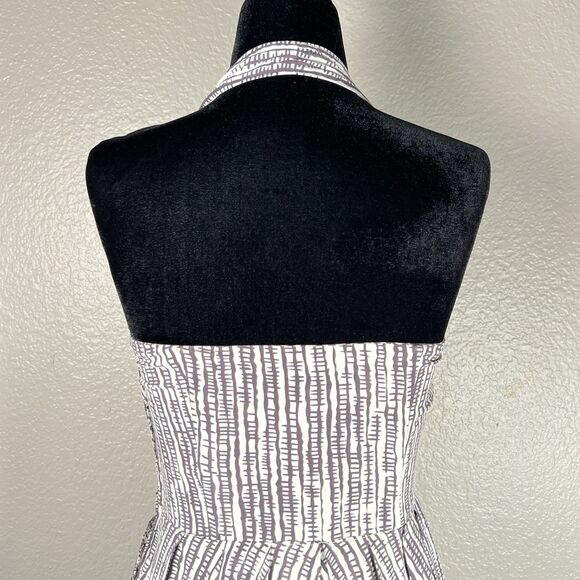 Vintage 1950s Sz 2P Black & White Full Skirt Halter Party Dress Rockabilly+Vest - Picture 4 of 12